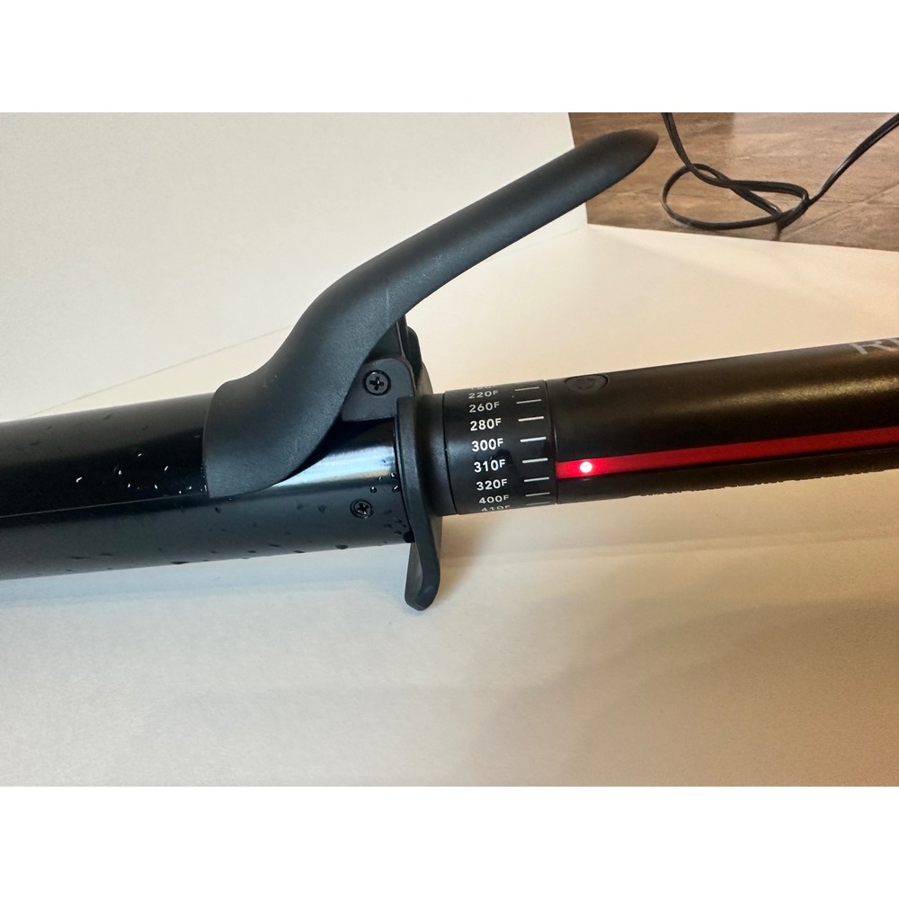 Revlon Smooth Stay Black Ceramic Curling Iron 1.25 Inch Multiple Heat Settings